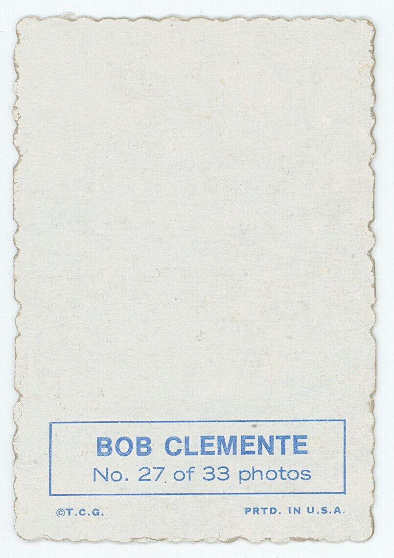 1969 Topps Deckle-Edge Roberto Clemente. Pittsburgh Pirates. 