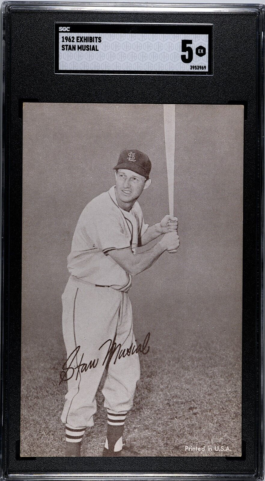 1962 Exhibits Stan Musial Card. SGC 5