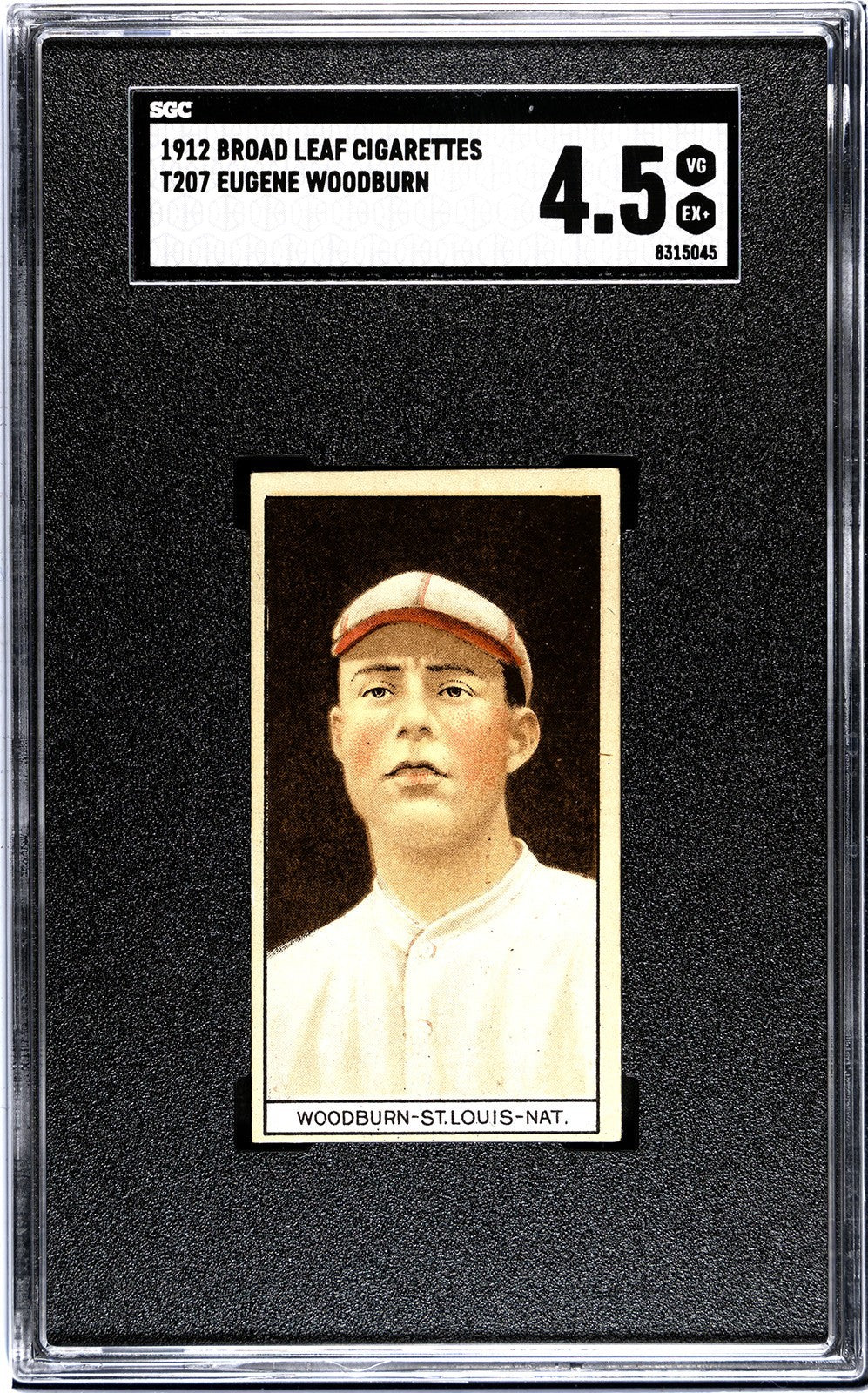 1912 Broad Leaf Cigarettes T207 Eugene Woodburn SGC 4.50