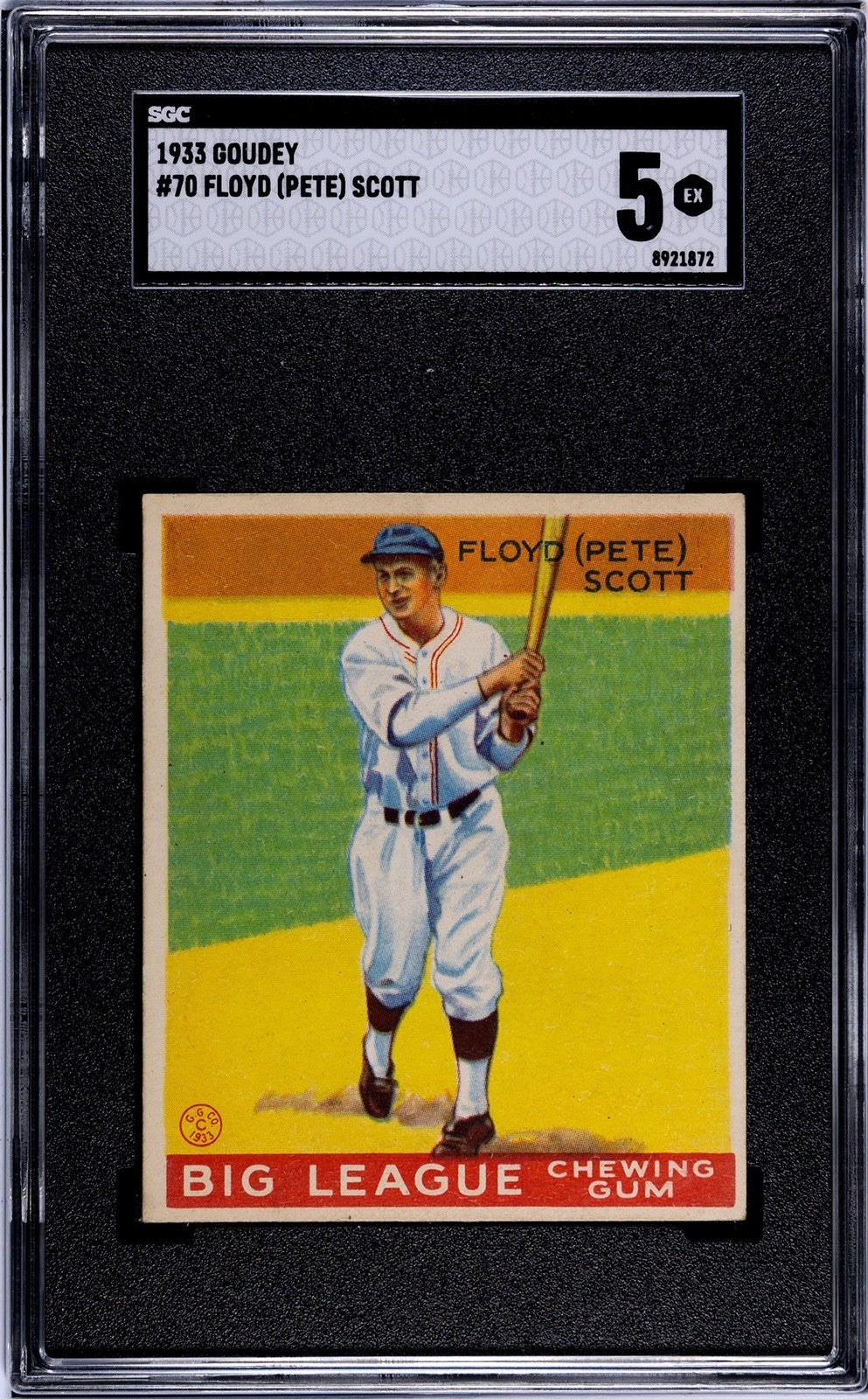 1933 Goudey Floyd (Pete) Scott 
