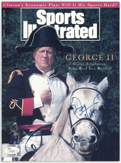 George Steinbrenner Signed &amp; "3/1/93" Inscribed Sports Illustrated Cover. JSA0