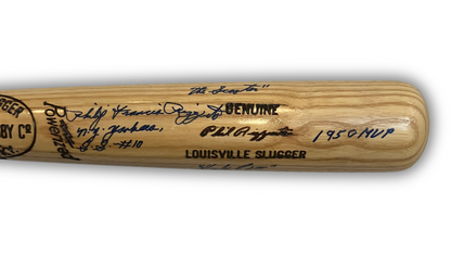 Phil Rizzuto Signed &amp; Inscribed "1950 MVP" New York Yankees Bat. Auto JSA2