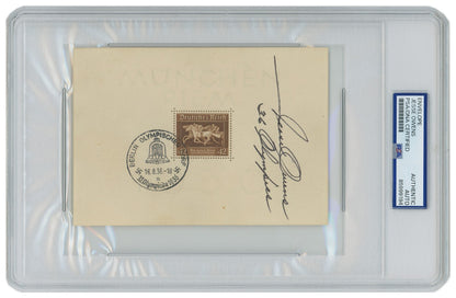 Jesse Owens Signed &amp; Inscribed Berlin Olympics Envelope, August 16 1936. PSA2