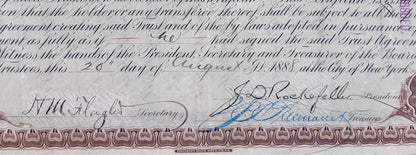 1888 Standard Oil Trust Stock Certificate Signed by John D. Rockefeller3