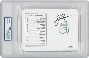Jack Nicklaus Signed Augusta National Masters Scorecard. Auto Grade PSA 10