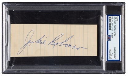 Jackie Robinson Signed Autograph, Bold Signature. Auto PSA1