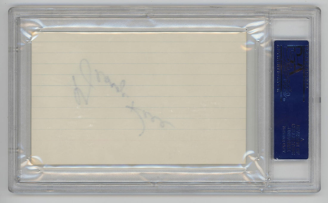 George Kell Signed Index Card. PSA. Detroit Tigers Hall of Famer1