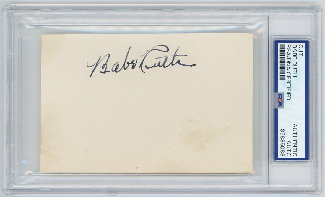 Babe Ruth Signed Autograph, NY Yankees. Auto PSA0