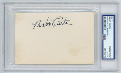 Babe Ruth Signed Autograph, NY Yankees. Auto PSA0