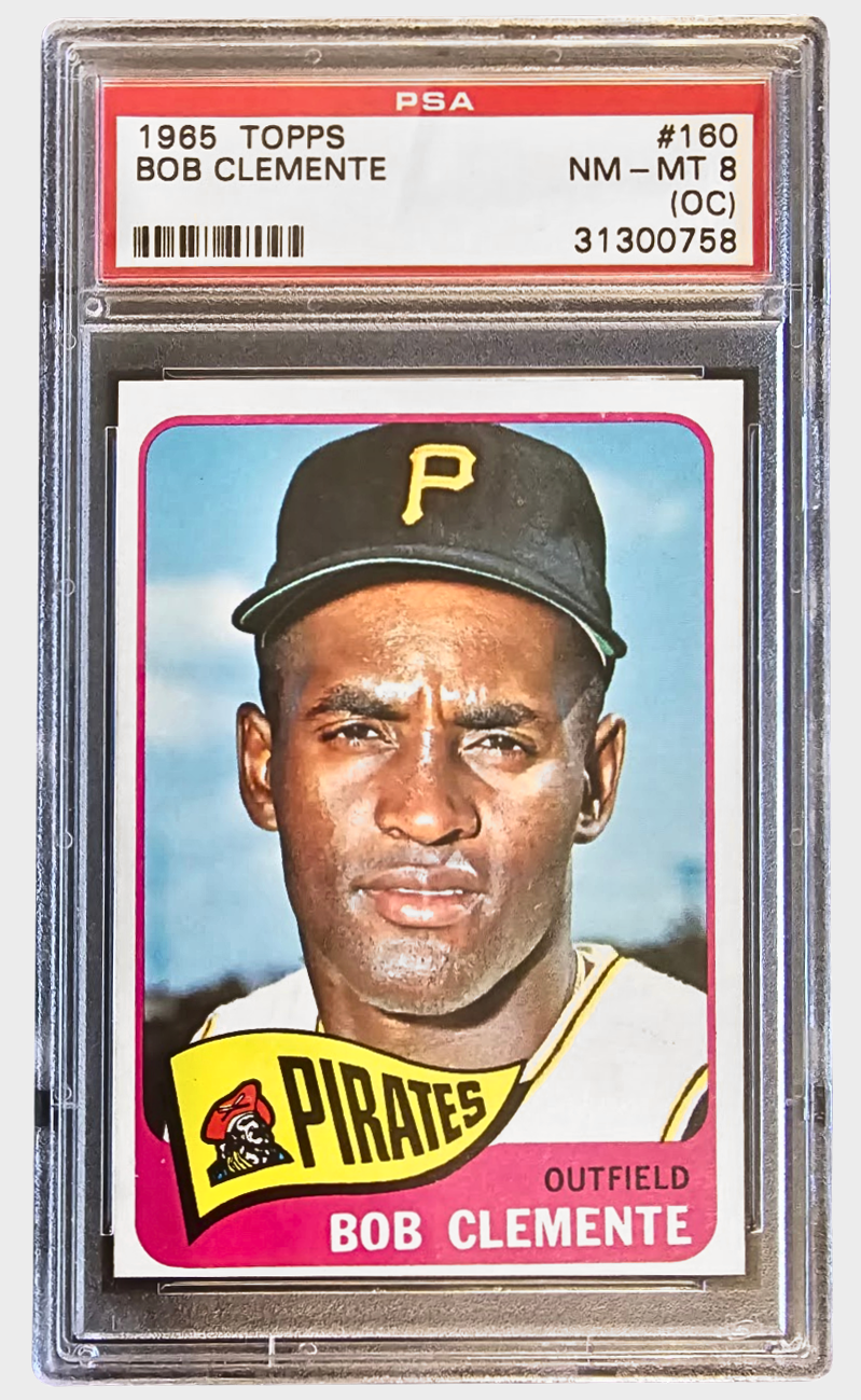 1965 Topps Roberto Clemente. PSA 8 o/c