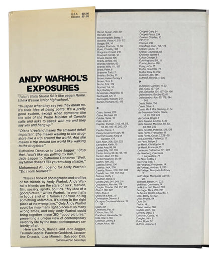 Andy Warhol Signed Exposures Book. PSA7