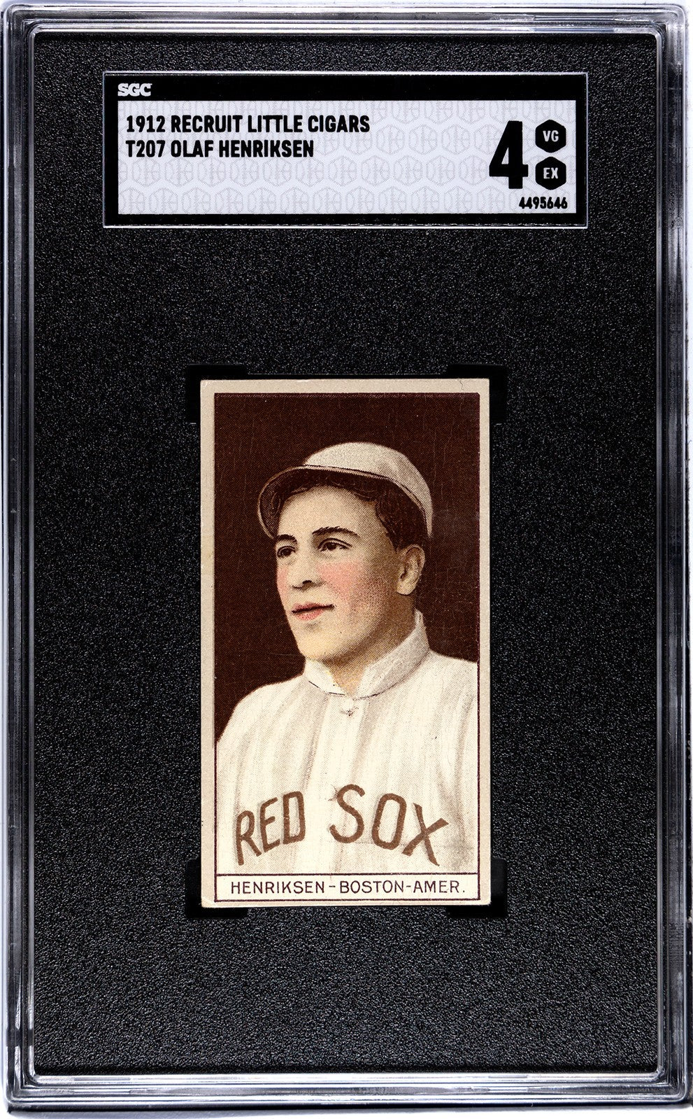 1912 Recruit Little Cigars T207 Olaf Henriksen SGC 40