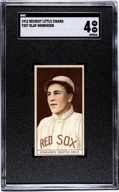 1912 Recruit Little Cigars T207 Olaf Henriksen SGC 40