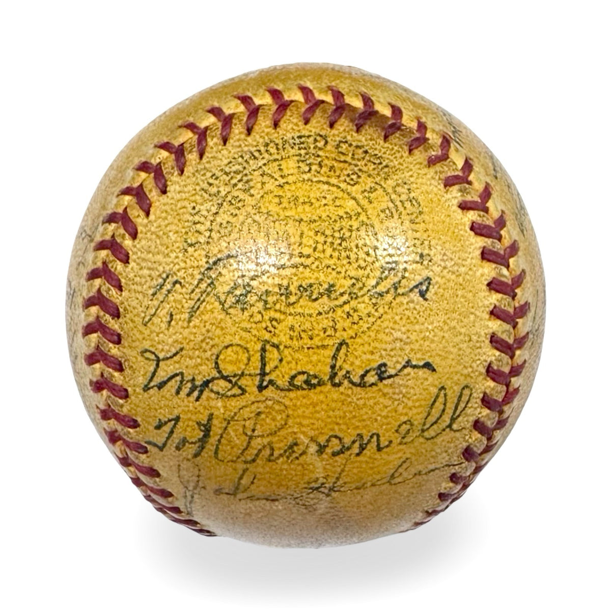 Rare Babe Ruth Signed Official Night Game Baseball, 1938 Dodgers. Auto Grade 82