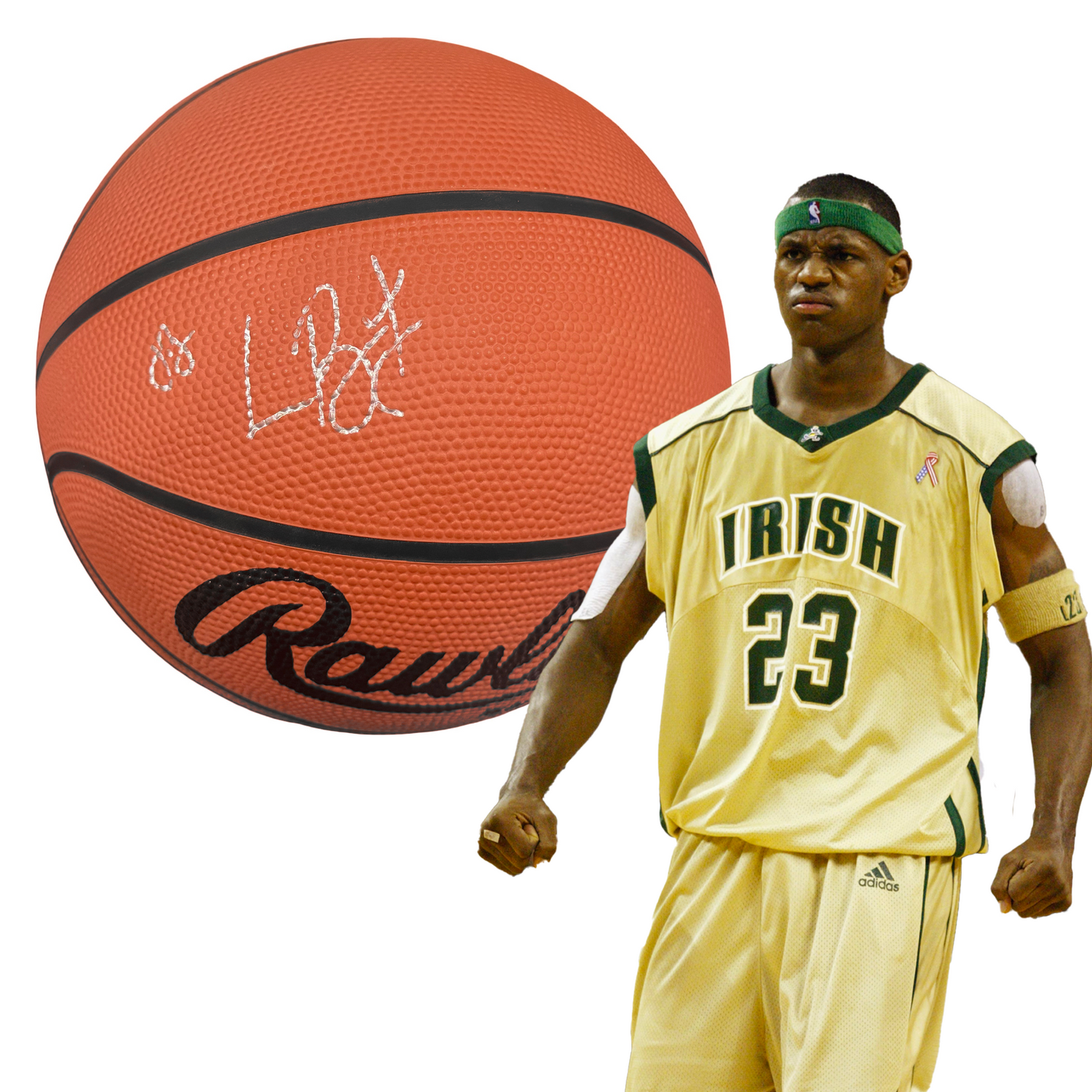 LeBron James Signed High School Basketball, Pre Rookie Autograph. Auto PSA0