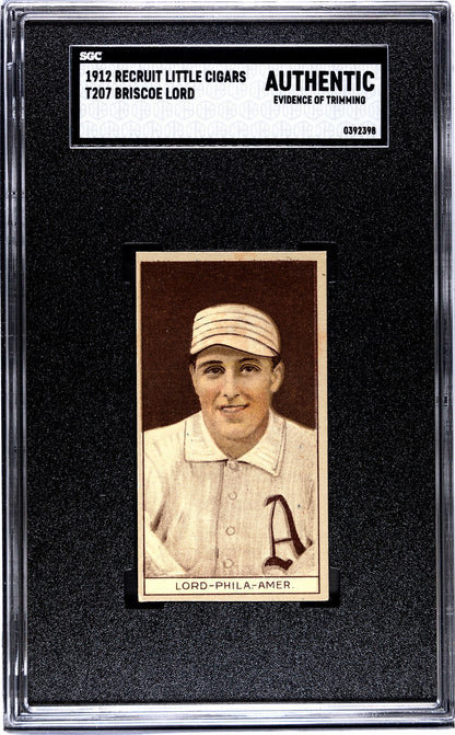 1912 Recruit Little Cigars T207 Briscoe Lord SGC Authentic0