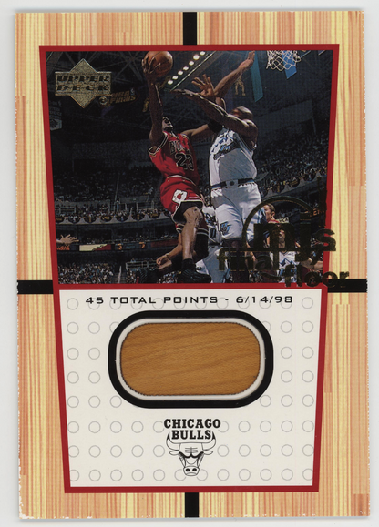 Michael Jordan 2000 Upper Deck Final Floor Game Used 1998 Finals Card. 