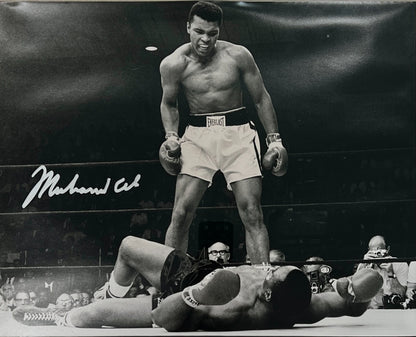 Muhammad Ali Signed 16" x 20" Photo. Ali over Liston. PSA LOA1