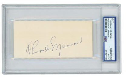 Thurman Munson Signed Autograph. PSA1