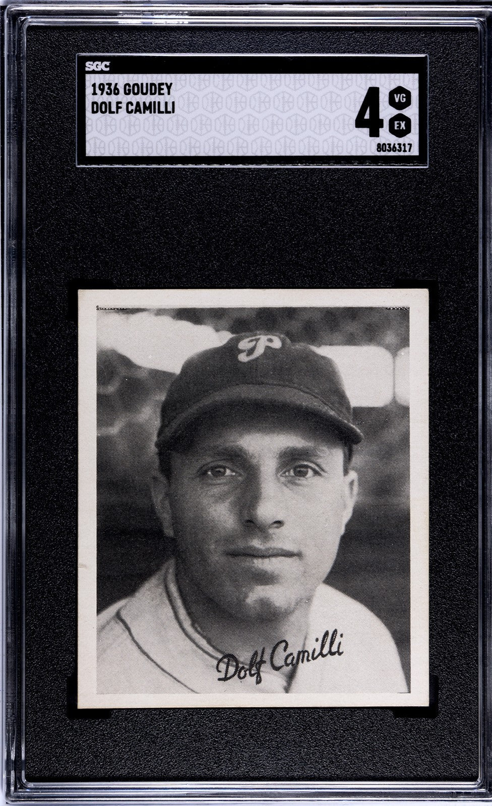 1936 Goudey Dolf Camilli, SGC 40