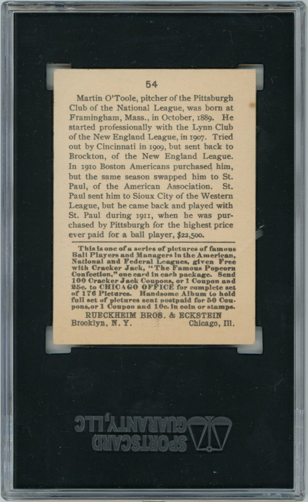 1915 Cracker Jack Martin O&