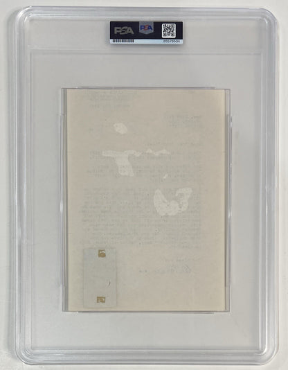 Mother Teresa Signed Letter From Calcutta India. God Loves You,  Holy Mary. PSA3