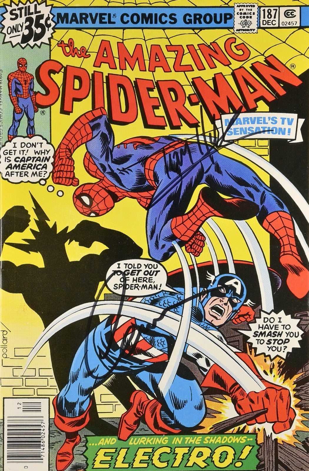 Tom Holland & Chris Evans Signed Amazing Spider-Man #178 & Captain
