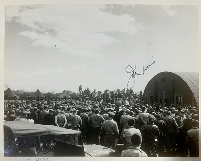 Joe Louis Signed 8x10 Photo, Army Boxing Ring. 1944 World War II. Auto JSA0