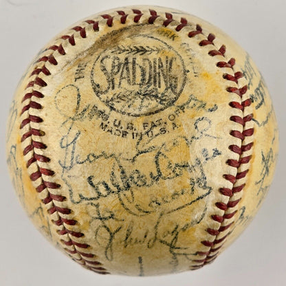 1953 Milwaukee Braves Signed Baseball. 1st Season. Spahn, Mathews. 29 Sigs. JSA