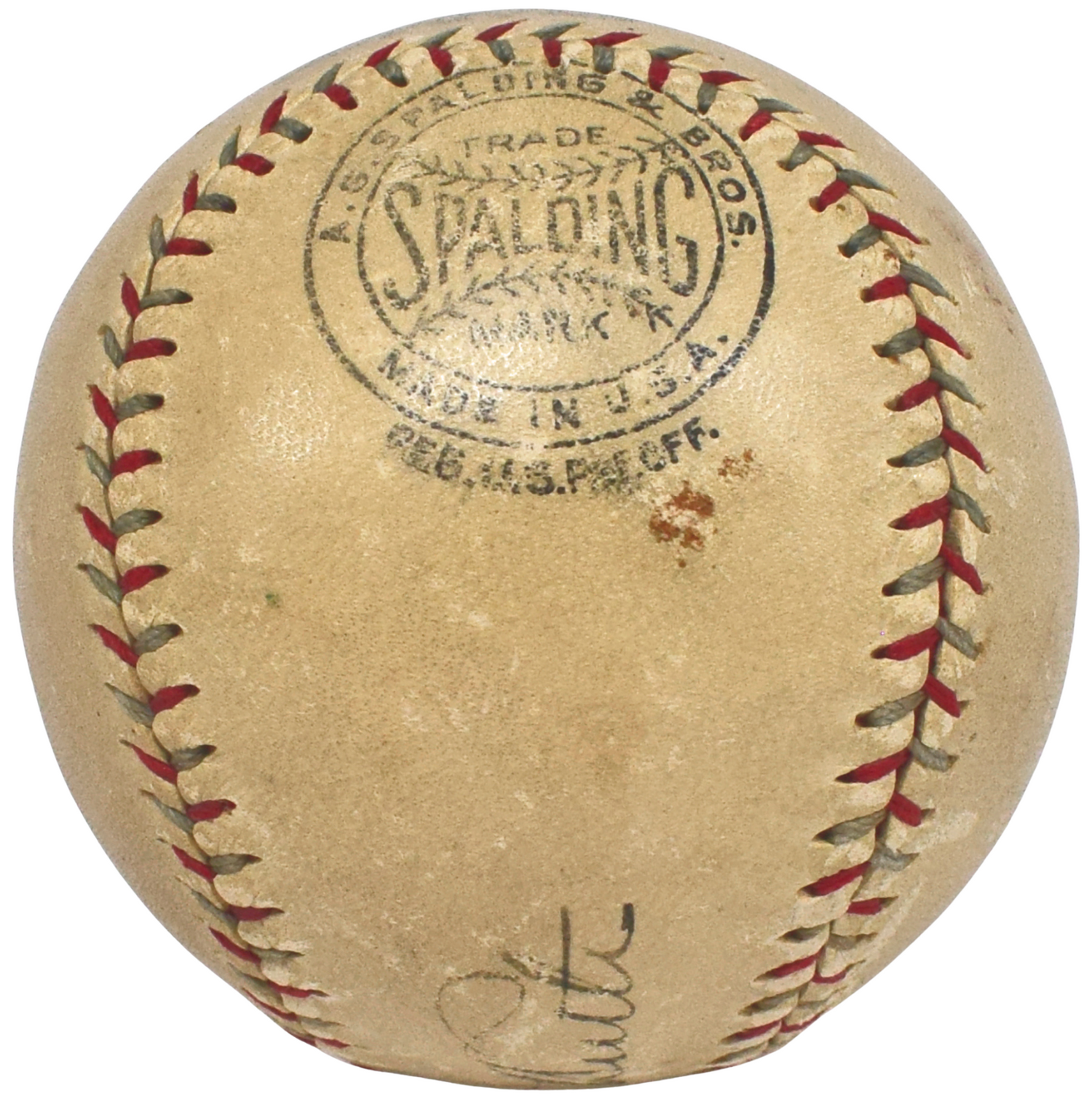 Babe Ruth &amp; Lou Gehrig Dual Signed Baseball. 1929 New York Yankees. PSA/DNA5