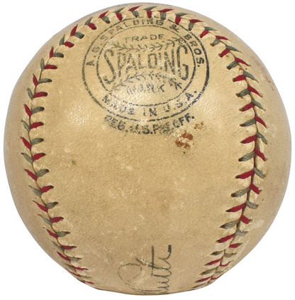 Babe Ruth &amp; Lou Gehrig Dual Signed Baseball. 1929 New York Yankees. PSA/DNA5