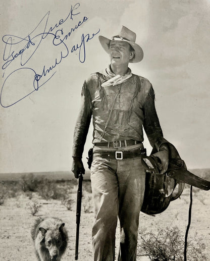 John Wayne Signed 8x10 Photo, The Duke in a Classic Western. JSA3