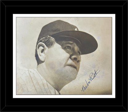 Babe Ruth Signed Photo, 8x10. Outstanding, PSA Mint 90