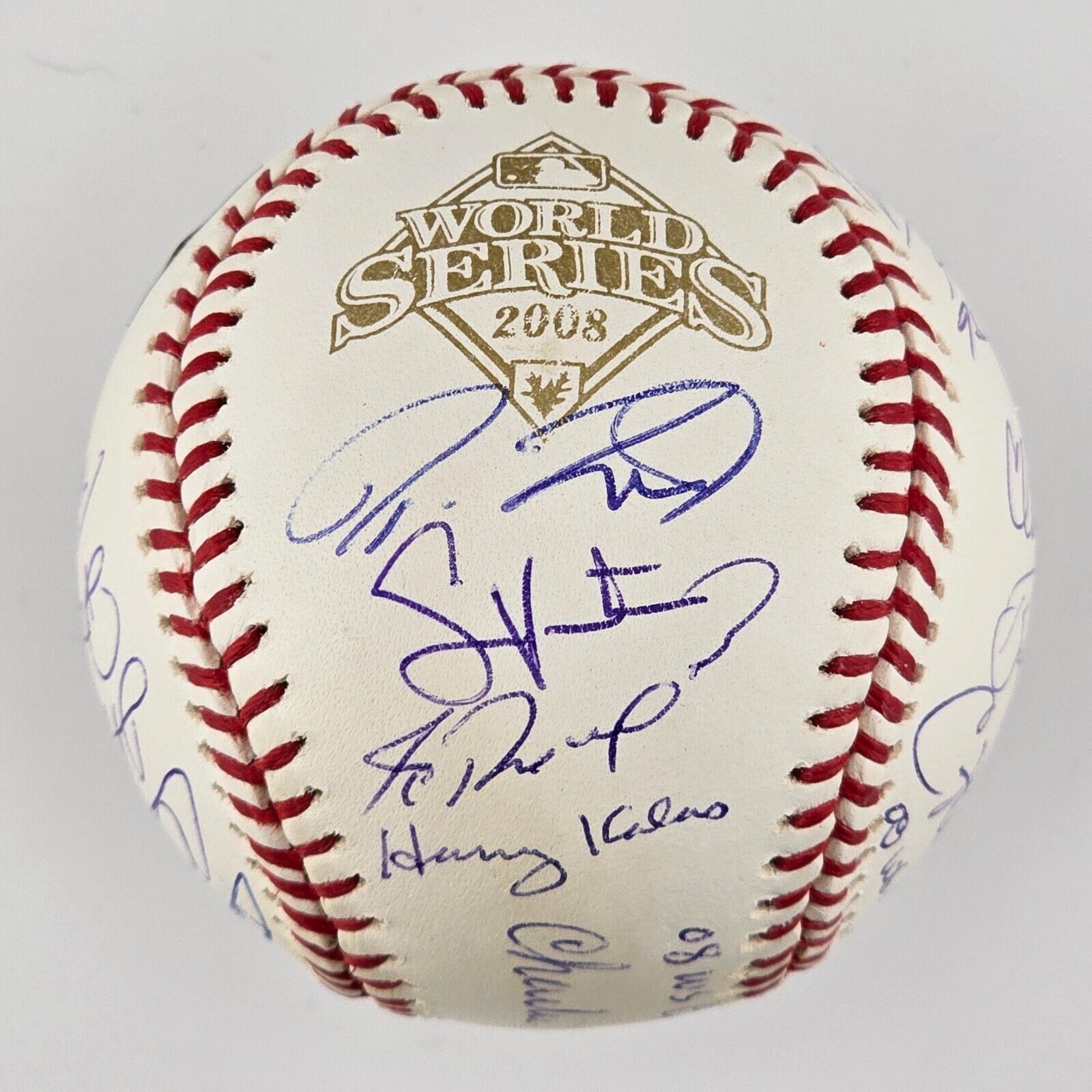 2008 Philadelphia Phillies Team Signed Baseball. W.S Champs. MLB Authentic