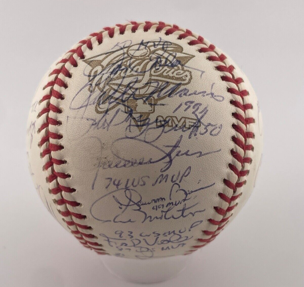 WS MVP Winner Signed Limited Edition Baseball. 24 Sigs 10 HOFers. Full JSA LOA.