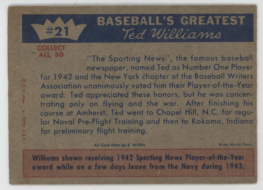 Ted Williams 1959 Fleer 