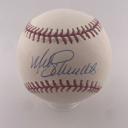 Mike Schmidt Single Signed Baseball. Philadelphia Phillies. Mounted Memories
