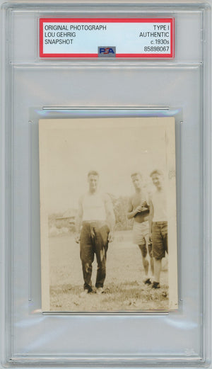 Lou Gehrig Type 1 Original Photo, 1930s Snapshot. PSA