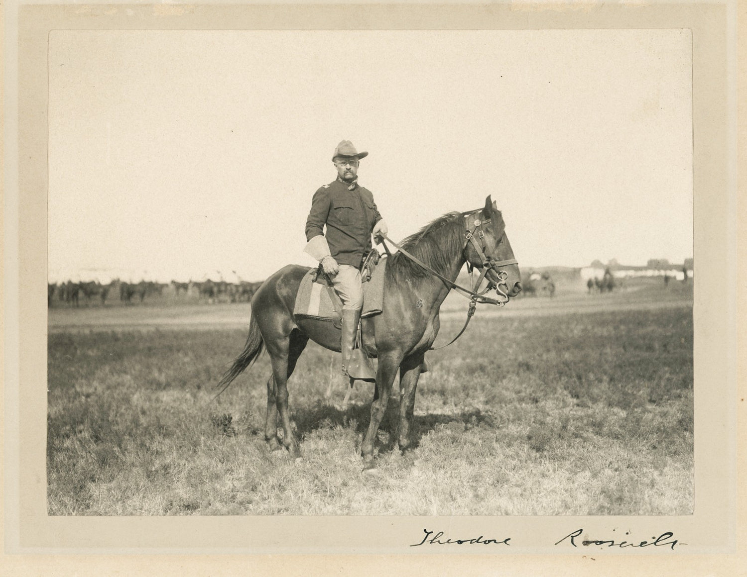 Rare Theodore Roosevelt Signed 1898 Rough Rider Photo. PSA1