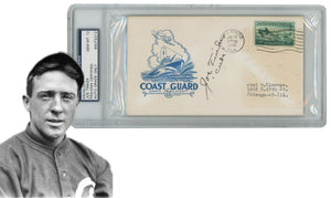 Joe Tinker Signed First Day Cover, 1946 FDC. Auto PSA Gem Mint 10