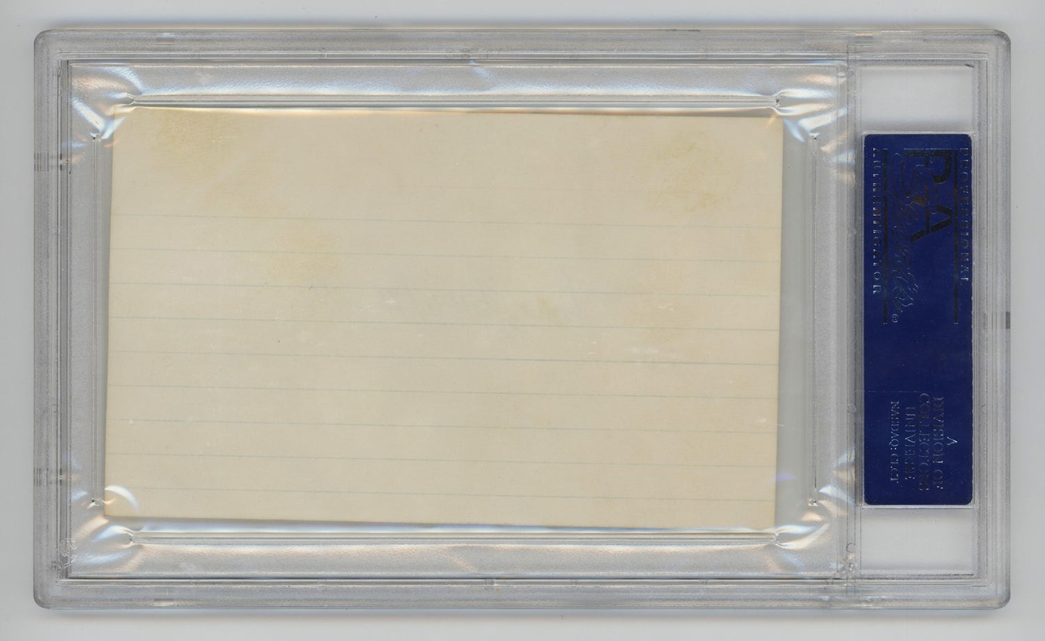 Bill Terry Signed Index Card. PSA. New York Giants Hall of Famer1