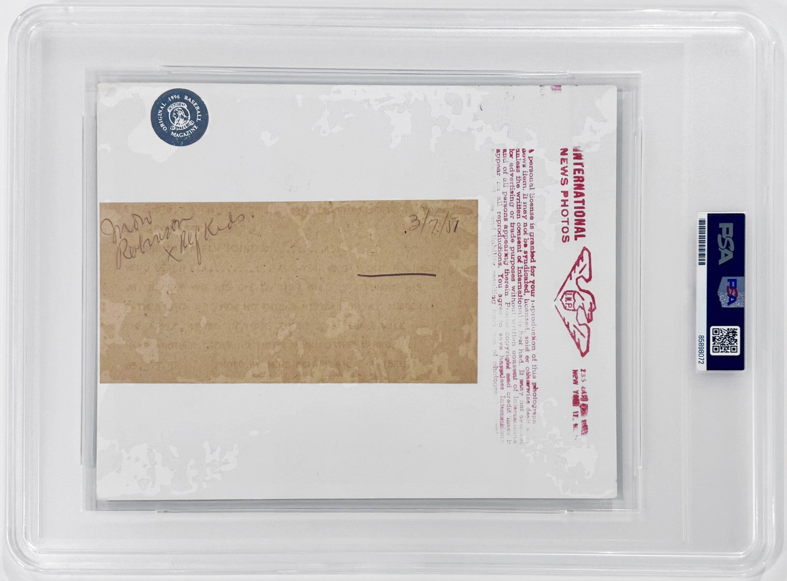 1951 Jackie Robinson Type 1 Original Photograph, Herb Scharfman Photo. PSA2