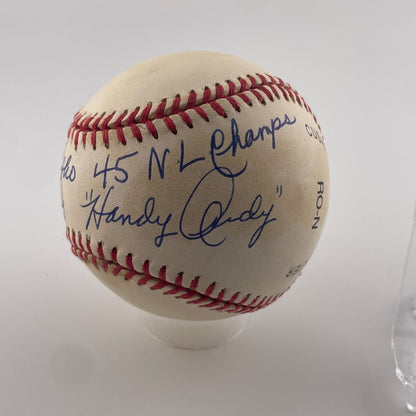 Andy Pafko Signed Multi-Inscribed Baseball. Handy Andy. JSA1