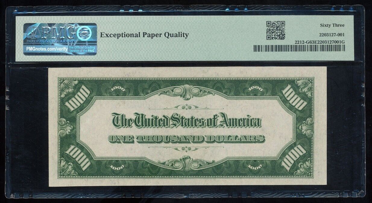 1934 $1000 Federal Reserve Note, Chicago. PMG 63 EPQ Choice Uncirculated