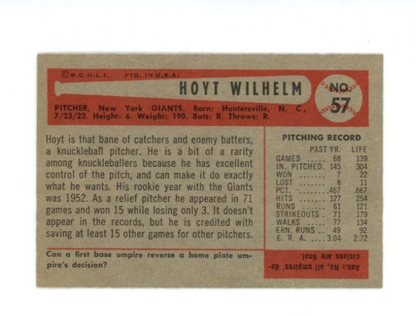 1954 Bowman Hoyt Wilhelm1