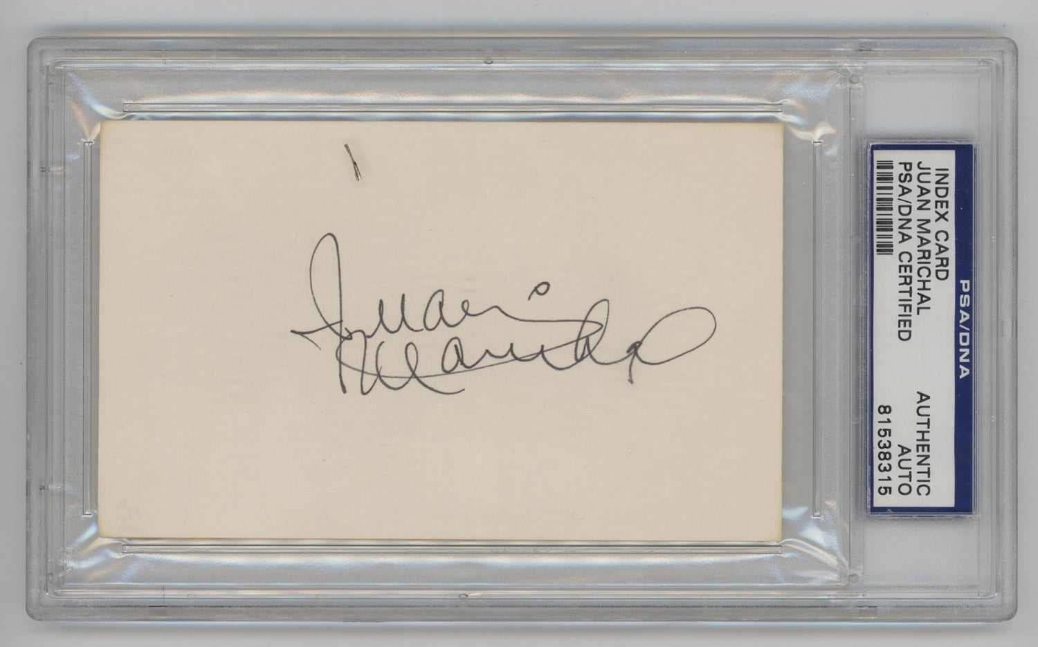 Juan Marichal Signed Index Card. PSA. San Francisco Giants Hall of Famer0
