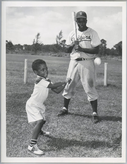 1951 Jackie Robinson Type 1 Original Photograph, Herb Scharfman Photo. PSA1