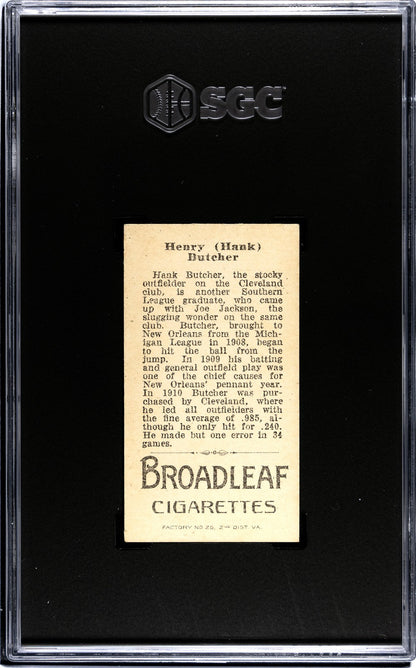 1912 Broad Leaf Cigarettes T207 Hank Butcher SGC 61
