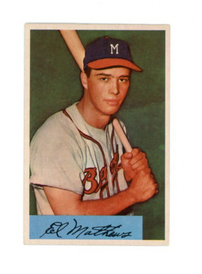 1954 Bowman Eddie Mathews0