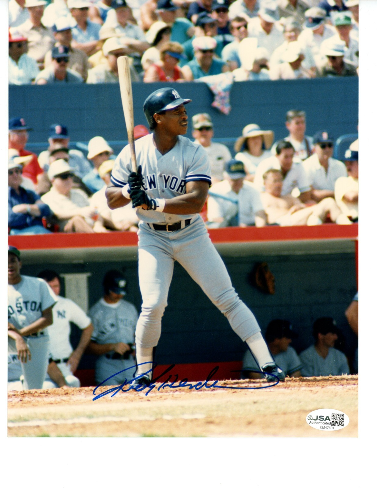 Rickey Henderson Signed Photo 8x10. Yankees JSA0